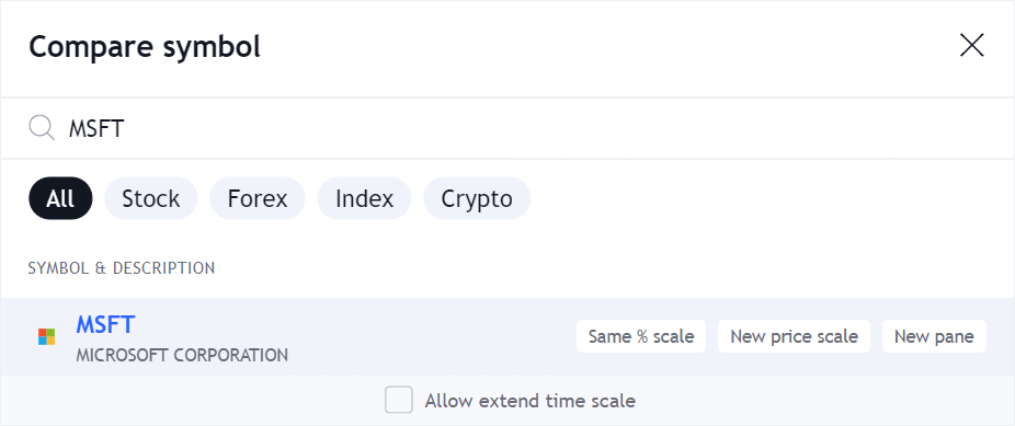 Compare in UI